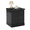 Black, variant on baxluxe 3-Drawer Nightstand with Marble Texture Tabletop, Classic Bedside Storage Table with Fluted Base for Bedroom