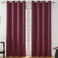 thumbnail image 2 of Xuniizn Grommet Blackout Curtains for Bedroom and Living Room - 1 Panel Thermal Insulated Room Darkening Curtains (Red, 39.3x78.7"), 2 of 7