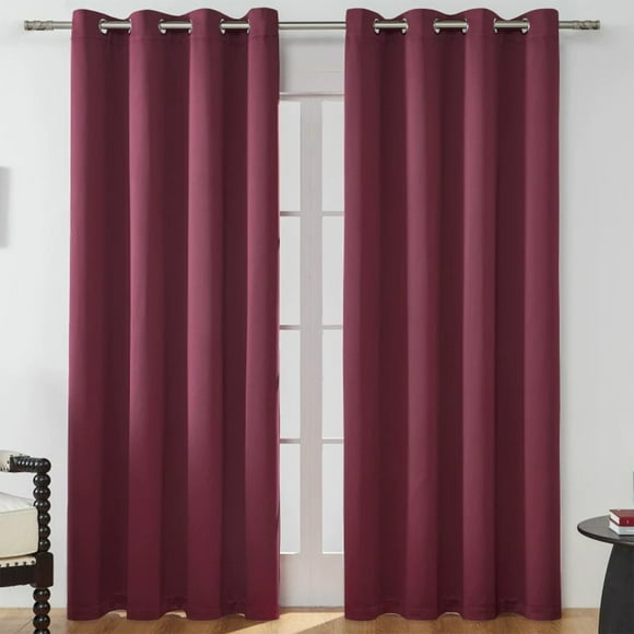 Fiudx Cortinas Elegantes, Paneles Aislantes con Agujeros Redondos, Tratamiento de Ventanas con Reducción de Ruido, Diseño Versátil para Cualquier Habitación, Decoración de Dormitorio y Sala de Estar,
