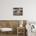 thumbnail image 3 of Stupell Industries Traditional Sleepy Kitty Crowd with Flowers Gray Floating Frame Canvas Art, 31 x 25, by Sara Culpepper, 3 of 8
