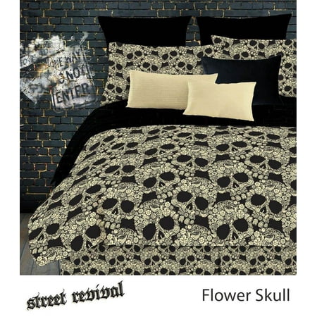 Pretty Flower Bed - FLOWER SKULLS SHEET SET