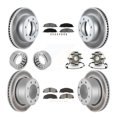 thumbnail image 1 of Transit Auto Front Rear Wheel Hub Bearings Assembly Coated Disc Brake Rotors and Semi-Metallic Pads Shoes Kit (10Pc) for Car Dodge Ram 2500 RWD - Left Right Side (Driver Passenger) KBB-112472, 1 of 2
