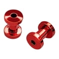 thumbnail image 1 of Paire de Bouchons d'Oreilles à Vis Plaqués Ion Titane Rose Bleu Vert Rouge, 1 of 7