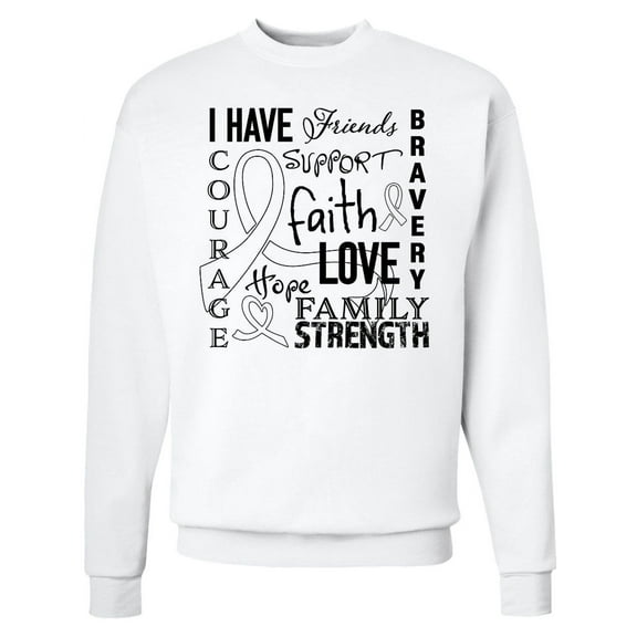 Inktastic I Have... Inspirational Words for Those Battling Lung Cancer Adult Sweatshirt