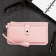 thumbnail image 5 of Cartera Larga Yinane PU Cuero Monedero Tarjetero Cremallera Hebilla Organizador Rosado, 5 of 6