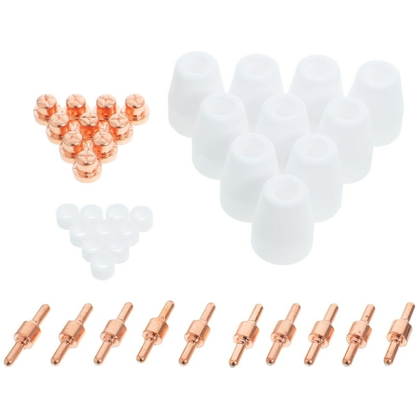 Kit de 40 consumibles para cortadora de plasma Piezas de repuesto para corte por plasma Incluye puntas de corte por plasma, boquillas para antorcha de corte por plasma de aire, boquillas y electrodos
