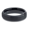thumbnail image 2 of Charming Jewelers Tungsten Wedding Band Ring 4mm for Men Women Comfort Fit Black Beveled Edge Brushed Lifetime Guarantee Size 13, 2 of 4