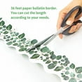 thumbnail image 3 of Worldbazaar Eucalyptus Bulletin Board Border 36ft Greenery Leaves Border Die-Cut Paper Trim for Classroom Decoration Two Sided School Family Party Home Decor, 3 of 9