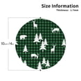 thumbnail image 2 of Fuzoiu Christmas tree green plaid Print Leather Coasters Set,Drink Coasters Set of 4,for Tabletop Protection, Durable PVC Coasters,Home Décor and Housewarming Gift-Round Shape, 2 of 6