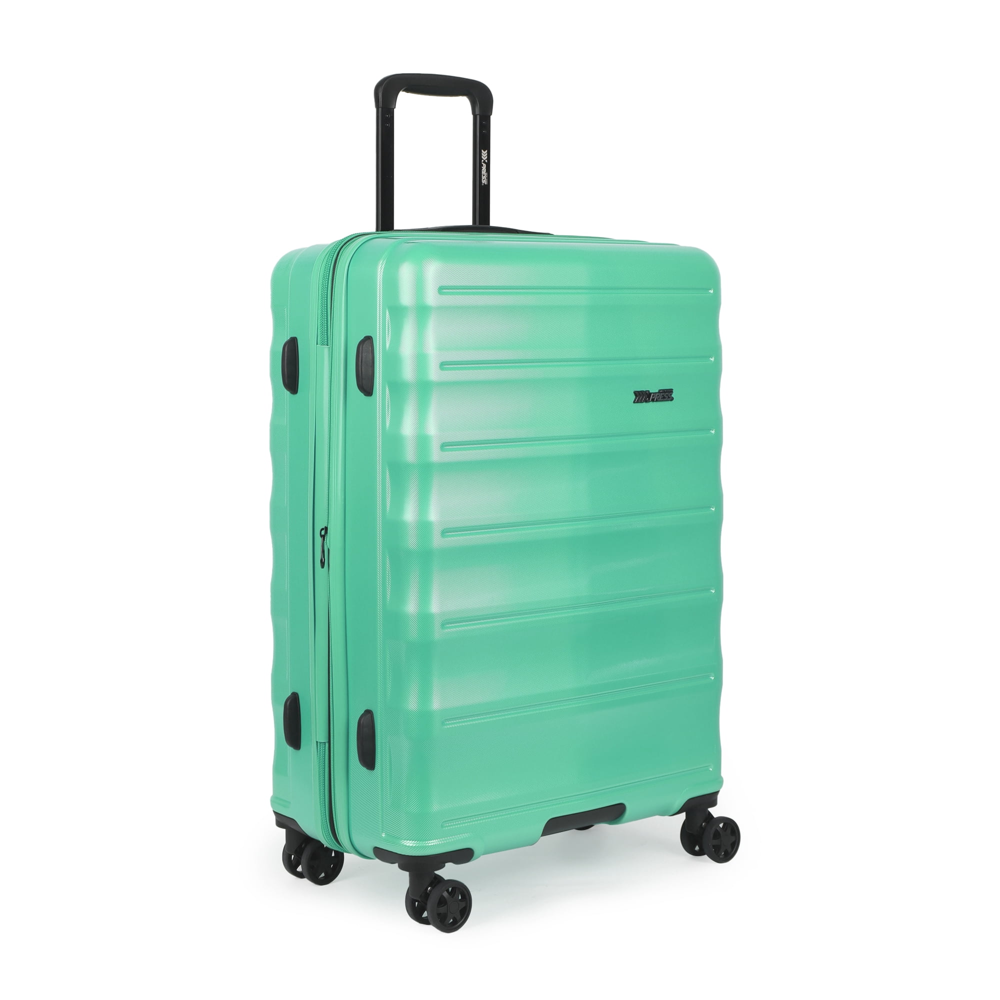 New York Xpress 25" Hardside Medium Checked Expandable Spinner Luggage with TSA Lock, Green - La13801