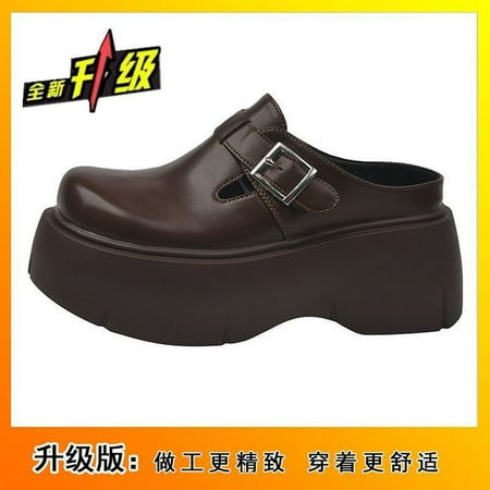 

HHH Elegant Slip-on Loafers Super Popular French Style High-Grade Closed Toe Half Slippers Women s Outer Wear Thick Bottom 2024 Autumn New