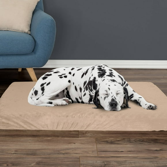 PETMAKER Orthopedic Pet Bed - Egg Crate and Memory Foam with Washable Cover 46x27x4 Tan, Model Number: 80-PET4012