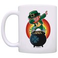 thumbnail image 2 of ThisWear Funny St Patricks Day Gifts Dabbing Leprechaun Luck of the Irish St Pattys Day Gag 11 ounce Coffee Mug, 2 of 4
