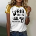 thumbnail image 2 of Womens Casual Fashion Printed Crew Neck Short Sleeve Pullover T Shirt, 2 of 5