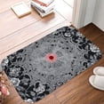 thumbnail image 5 of 1pc Lace with Red Center Absorbent Non-Slip Bathroom Thickened Flannel Rug Decor,Soft,Quick Drying,Suitable For Indoor/outdoor Use,Bathrooms,Bedrooms,Kitchens,Terrace,Laundry Rooms,16"x24", 5 of 9