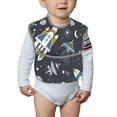 thumbnail image 6 of Hirioo Space Cars for Baby Waterproof Pocket Bib Adjustable Closed for Babies Toddlers with Large Pocket 6-24Months, 6 of 8