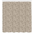 thumbnail image 3 of Ambesonne Beige Shower Curtain, Circular Composition Lace, 69"Wx75"L, Tan Brown, 3 of 3