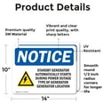 thumbnail image 2 of (2 Pack) Standby Generator Automatically Sign, 2 of 7