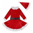 thumbnail image 6 of Adeawade Girls Dresses Christmas Long Sleeve Dress Solid Color Crewneck Flowy Xmas Dresses Soft Playsuit Size 150 Red, 6 of 8