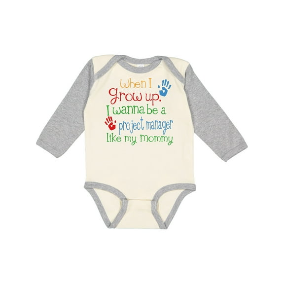 Inktastic Project Manager Like Mommy Boys or Girls Long Sleeve Baby Bodysuit