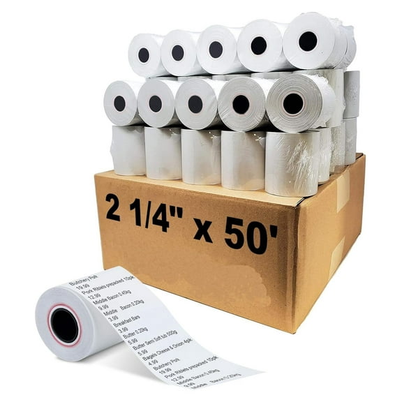 2 1/4" x 50' Thermal Paper Cash Register POS Receipt Paper Credit Card Paper300 Rolls