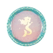 Mermaid Sparkle Iridescent Paper Dinner Plates - 8 Count