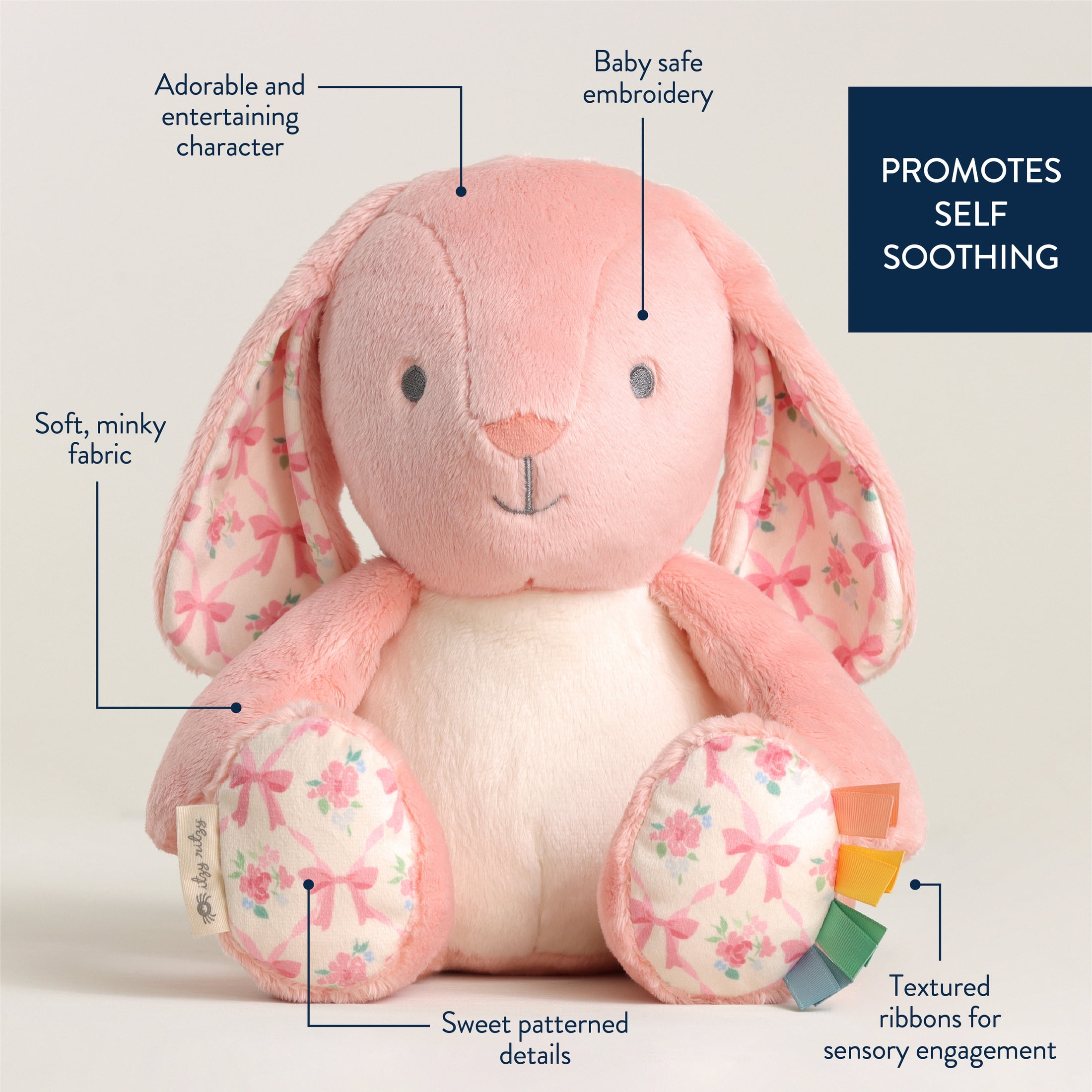 Itzy Ritzy Sweetie Snuggles™ Plush Pink Bunny - Walmart.com