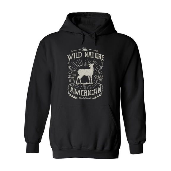 Wild Nature Slogan Hoodie Men -Image by Shutterstock, Male 3X-Large
