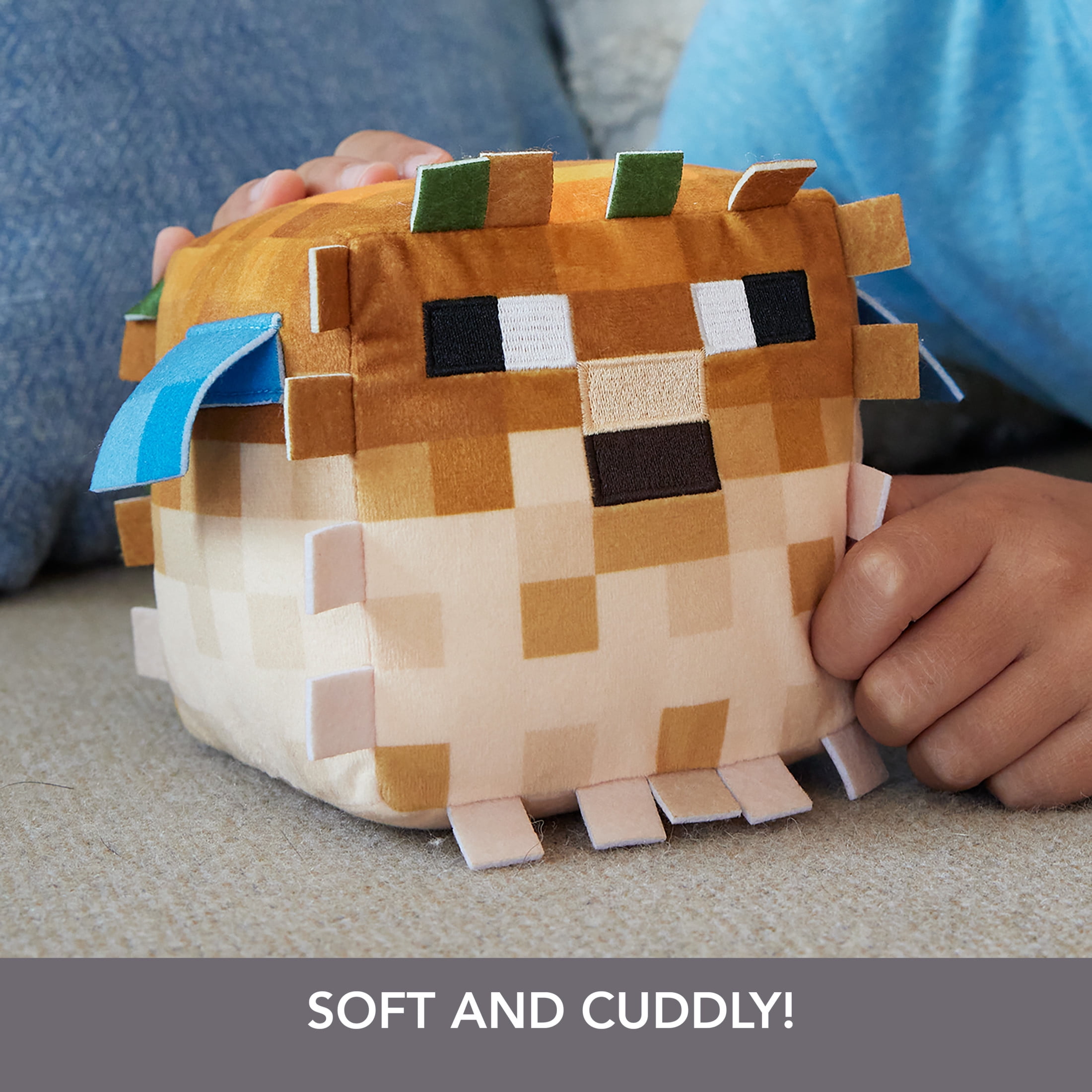 Minecraft Plush Pufferfish Toy, 8-inch Collectible Soft Doll Inspired by Video Game Character
