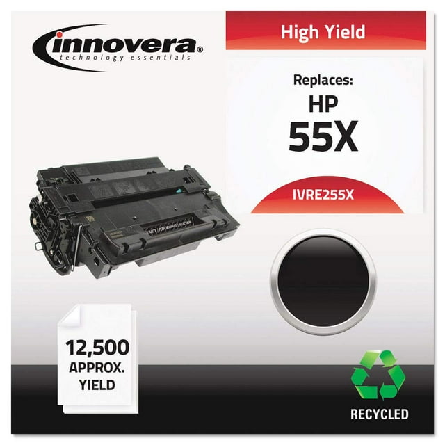 Innovera Reemplazo De Tóner Negro Remanufacturado De Alto Rendimiento Para 55X (Ce255X) 12 500 Páginas De Rendimiento