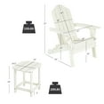 thumbnail image 2 of Gymax Ensemble de 3 Pcs Chaise Adirondack et Table d'Appoint Résistant aux Intempéries avec Porte-Gobelet, 2 of 6