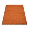 thumbnail image 3 of Rugsotic Carpets Hand Knotted Wool Area Rug 8'x10' Orange Contemporary Rectangle Indoor Rug for Living Room, Bedroom Antimicrobial L00535, 3 of 5