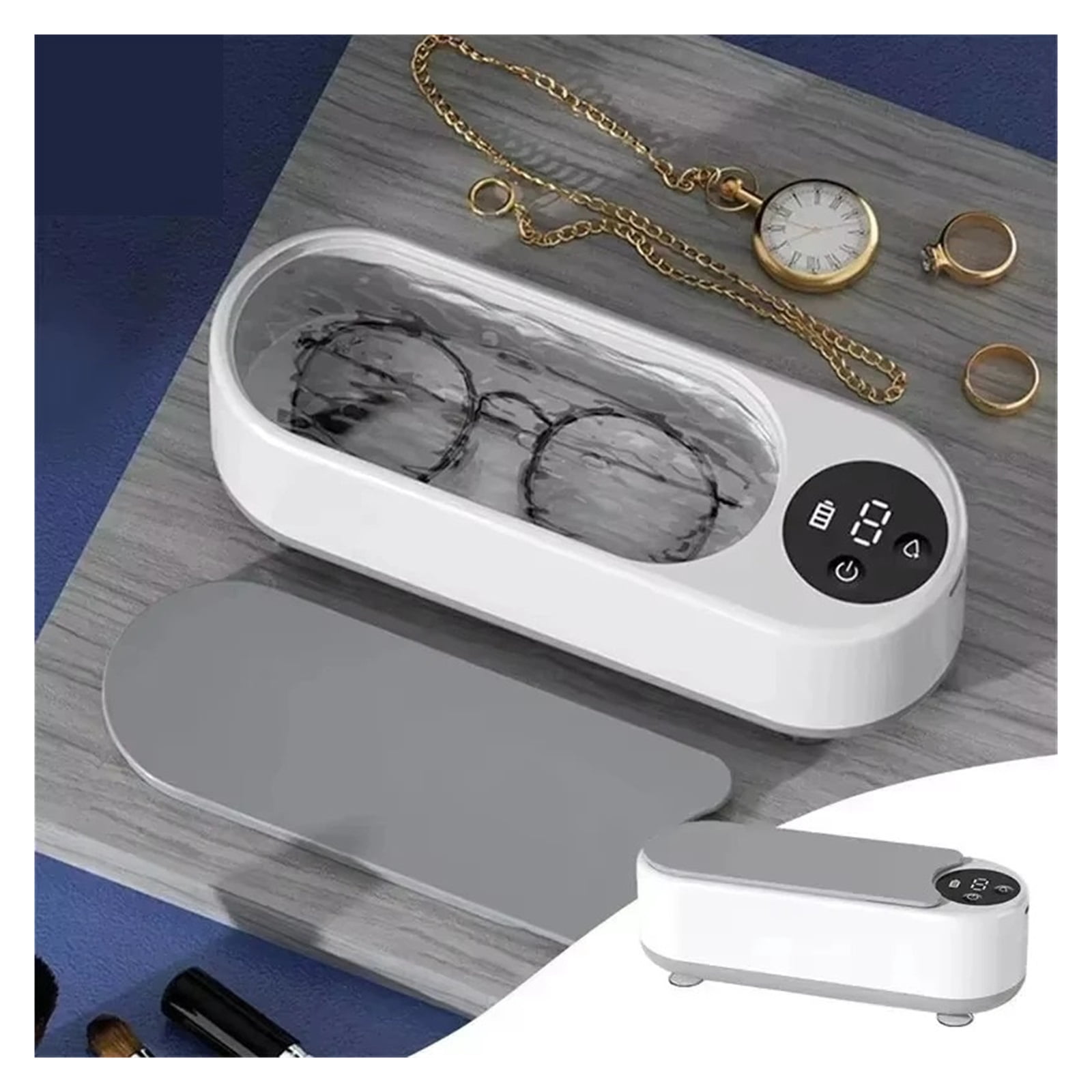 Cleaning Machine 50 Vibration Ultrasonic Glasses Household Portable Watche Jewelry Brush Timer Cleaning Machine 450ml