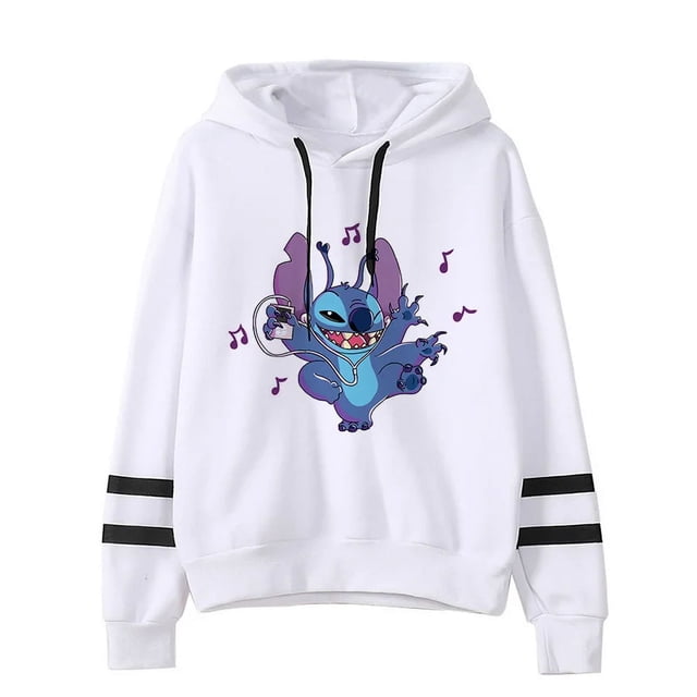 Y2k dibujos animados Disney Lilo y Stitch sudaderas divertidas mujeres Harajuku lindo Stitch Anime sudadera Manga ropa de calle Sudadera con capucha mujeres niños