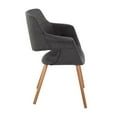 thumbnail image 6 of Carson Carrington  Fauske Upholstered Chair with Wood Legs - Set of 2 Charcoal Fabric/Walnut Wood, 6 of 8