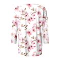 thumbnail image 4 of Womens Clearance,Sriper Plus Size Crew Neck Elbow Sleeve T Shirts,Blouses Dressy Casual Three Quarter Sleeve,Floral Graphic Tees Trendy,Basic Tee Half Sleeve Tops,Ropa Mujer Moderna,Multicolor 4X, 4 of 5
