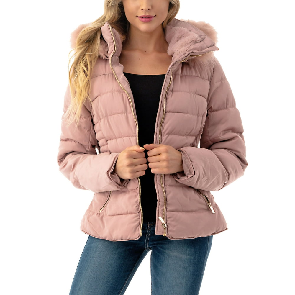 Fashionazzle - Fashionazzle Women's Short Puffer Coat with Removable ...