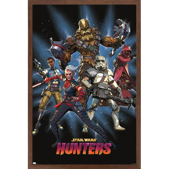 Star Wars: Hunters - Group Wall Poster, 14.725" x 22.375" Framed