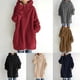 thumbnail image 5 of Womens Zip Up Long Hoodie Sweatshirt Fleece Jacket Hooded Top Ladies Jumper, 5 of 8