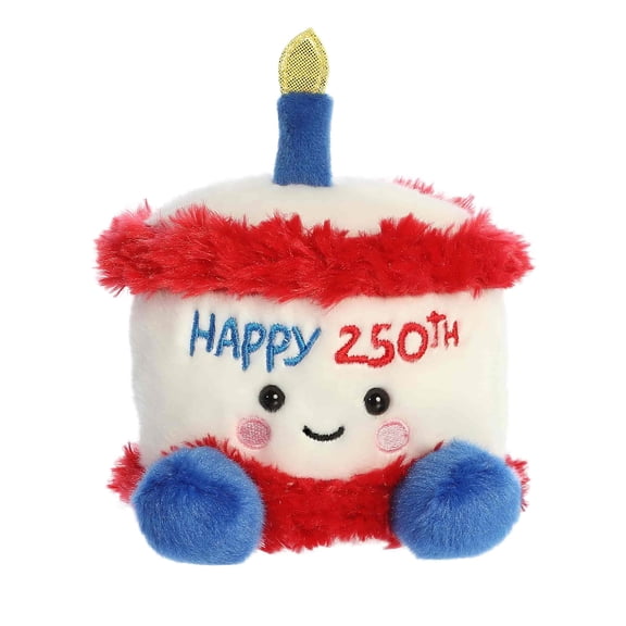 Aurora® Adorable Palm Pals™ America B'Day Cake™ Stuffed Animal - Fun Collectible Plush for Kids and Adult Collectors - Perfect for Decorating Rooms and Birthday Gifts - Multicolor 5 Inches