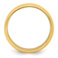 thumbnail image 2 of Auriga Fine Jewelry 14K Yellow Gold 8mm Half Round with Edge Wedding Band for Men Size 11, 2 of 5