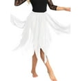 thumbnail image 4 of Yeahdor Womens Chiffon 13 Panels Flowy Belly Dance Skirt Asymmetric Side Split Handkerchief Hemline Skirt, 4 of 6