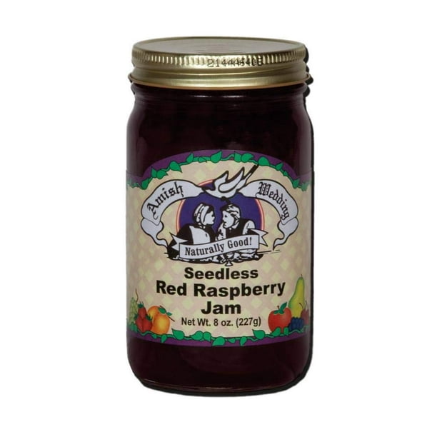 Amish Made Red Raspberry Seedless Jam - 9 oz - 2 Jars - Walmart.com ...