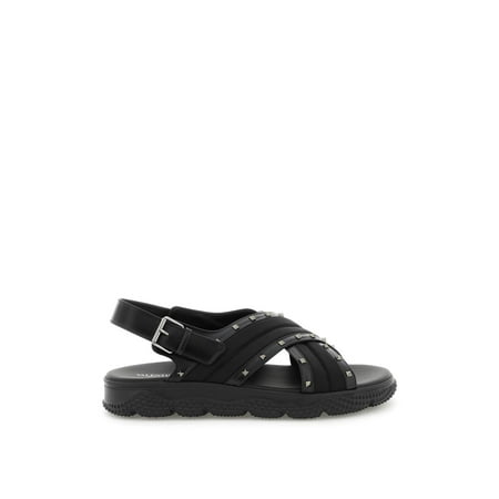 

Valentino garavani rockstud nylon and leather sandals