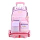 thumbnail image 1 of [Original] 2022 Nuevo Estilo Trolley Mochila Escolar Estudiante De Escuela Primaria Niñas 1-3-6 Grados Niños Carga-Reducción De La Columna Vertebral Princesa Fku, 1 of 4