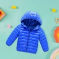 thumbnail image 5 of kamemir Child Warm Light Puffer Jacket Padded Quilted Hooded Coat for Boys Girls(Blue,130), 5 of 6
