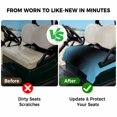 thumbnail image 4 of Golf Cart Seat Covers for 2 Seater, Blue Black Ombre Soft Microfiber Cart Seat Towel Blanket, Modern Gradient Abstract Art Absorbent Breathable Non Slip Bench Seats Protector for Golf Course 51"x31", 4 of 9