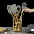 thumbnail image 6 of ReaNea Gold 38 Pieces Silicone Kitchen Utensils Set With Sturdy Stainless Steel Utensil Holder, 6 of 9