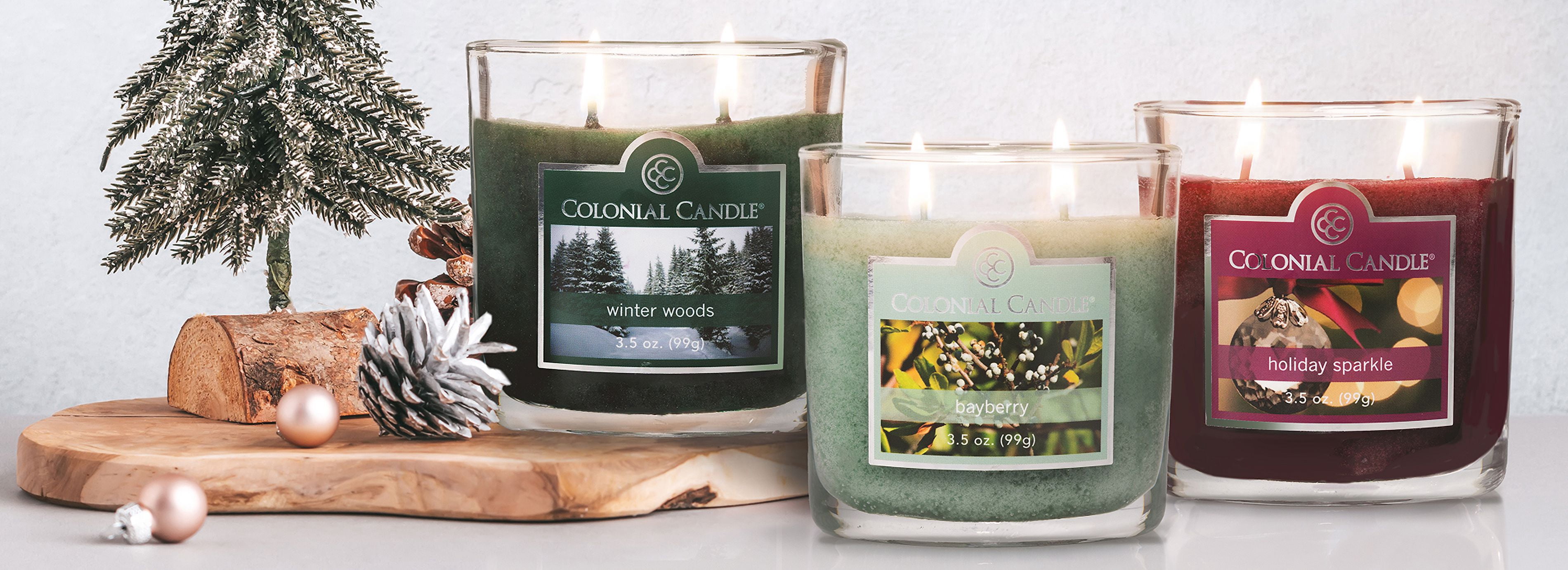 Colonial Candle Bayberry Scented Jar Candle - Classic Ovals - 2 Wick - 3.5 oz - 20h Burn