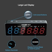 RUNOW Gym Timer, Rechargeable Interval Timer with Magnetic for Boxing, Tabata, HIIT, EMOM, Countdown/up, Stopwatch, Waterproof Workout Fitness Clock for Home Gym